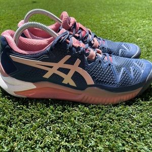 ASICS Womens Gel Resolution Size 8 Color Blue/ Pink